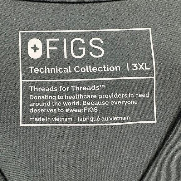 Figs Technical Collection Scrub Top Womens 3X Moss Catarina One Pocket Nursing - Picture 5 of 10